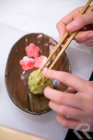 Traditional Japanese sweet-making class.